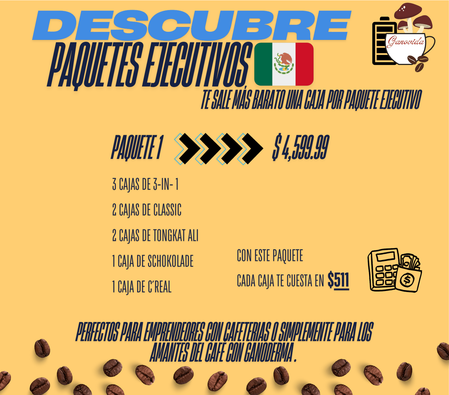 Paquete Especial 1 Ejecutivo 9 Cajas de Producto